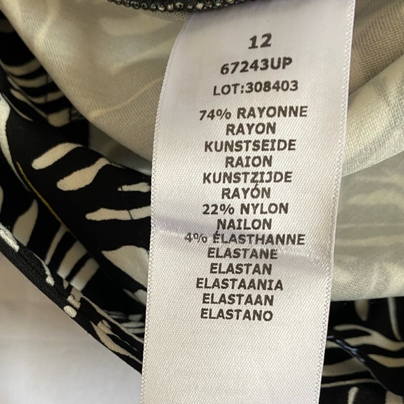 Women's Neutral Abstract Pull On Pants 12 Bohemian Mature Fit Corpcore Career - Picture 13 of 16